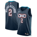 Shai Gilgeous-Alexander Oklahoma City Thunder Unisex 2025/26 Swingman Jersey - Navy - City Edition