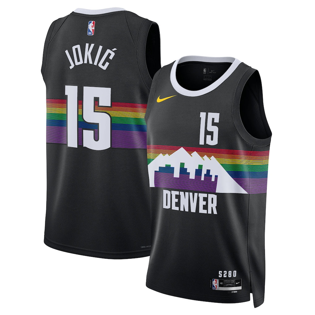 Nikola Jokic Denver Nuggets Unisex 2025/26 Swingman Jersey - Black - City Edition
