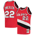 Clyde Drexler Portland Trail Blazers 1983/84 Hardwood Classics Jersey - Red