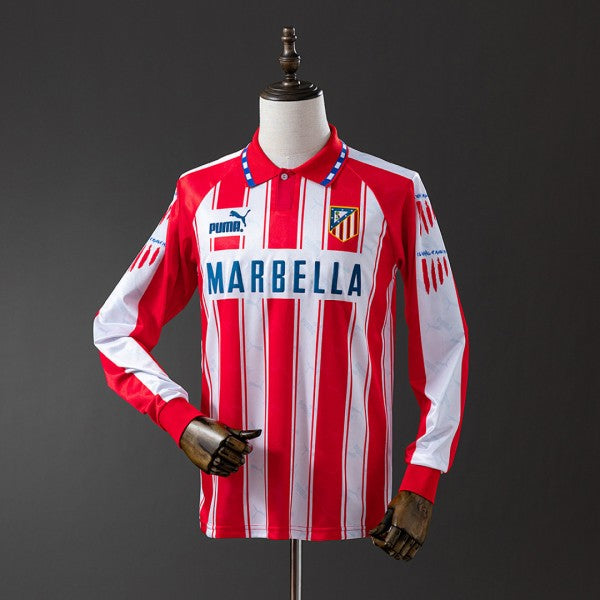 Atletico Madrid 94/95 Home Long Sleeve Retro Jersey - Red