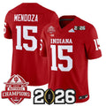 Fernando Mendoza Indiana Hoosiers 2025 National Champions & 2026 CFP Final Patch Jersey - Red