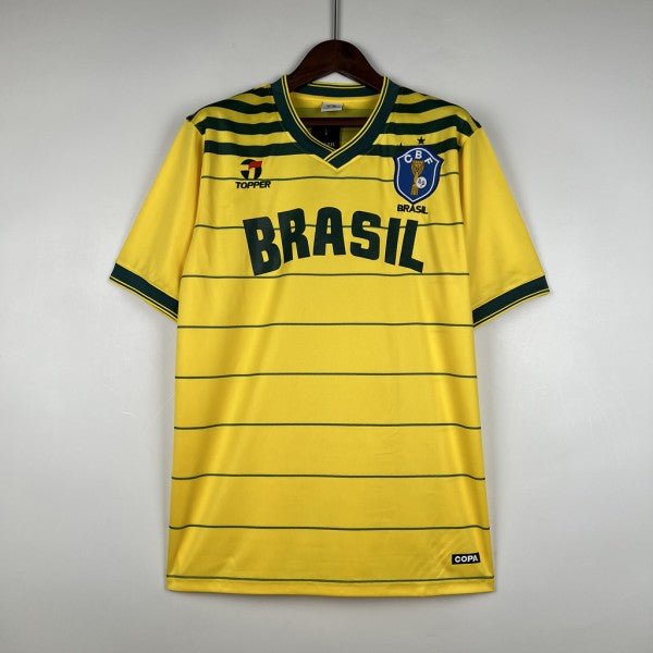 Retro Brazil 1984 Home Jersey - Yellow