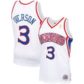 Allen Iverson Philadelphia 76ers Mitchell & Ness Hardwood Classics 1996/97 Jersey - White