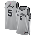 Stephon Castle San Antonio Spurs Unisex Swingman Jersey - Statement Edition - Silver